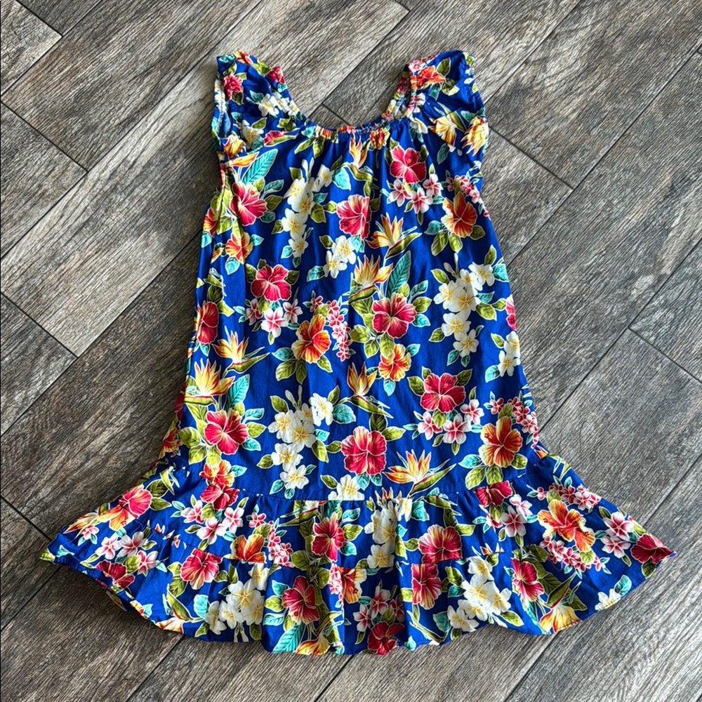 Floral Blue Kids Casual Dress